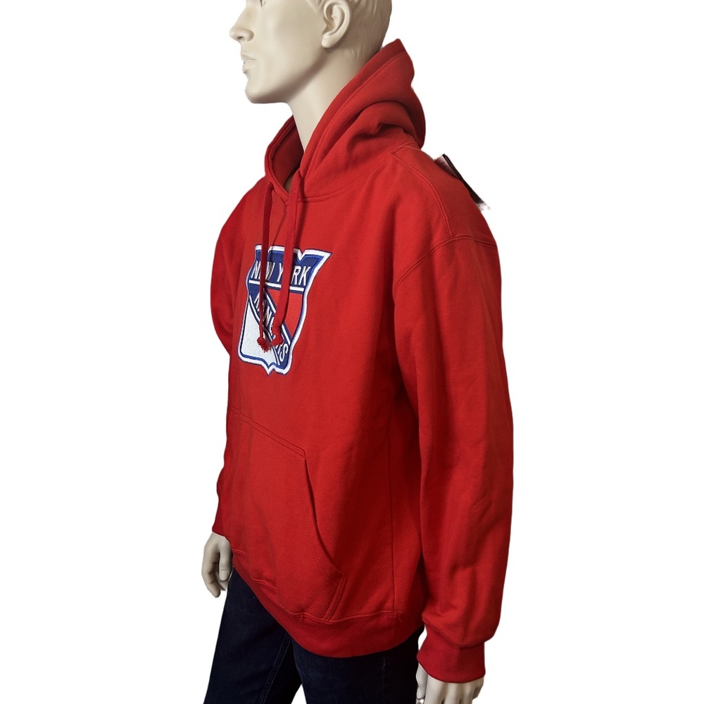 NHL New York Rangers Fleece Hoodie Sweatshirt Fan Cotton Embroidered Crest NWT - Picture 5 of 13